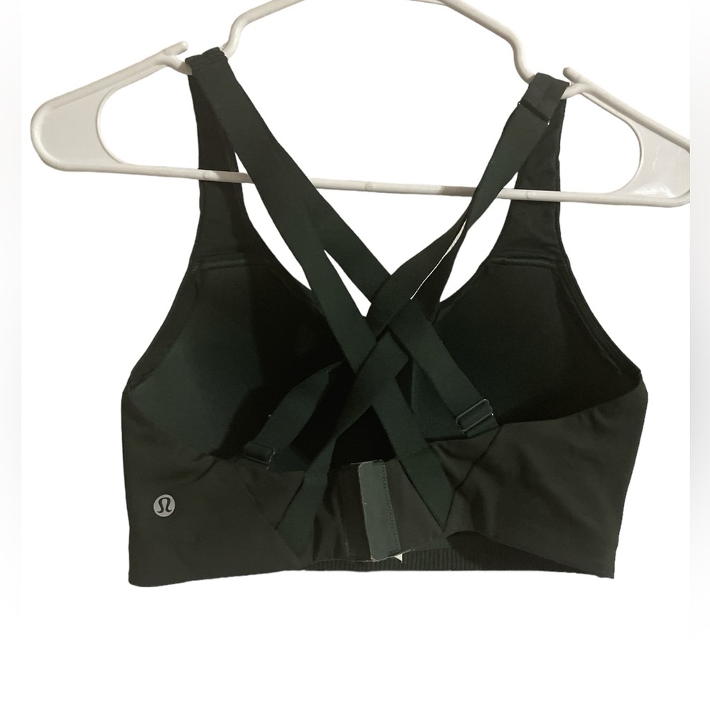 Lululemon Energy Bra *High Support, B–DDD Cups Dark Green - Picture 4 of 5